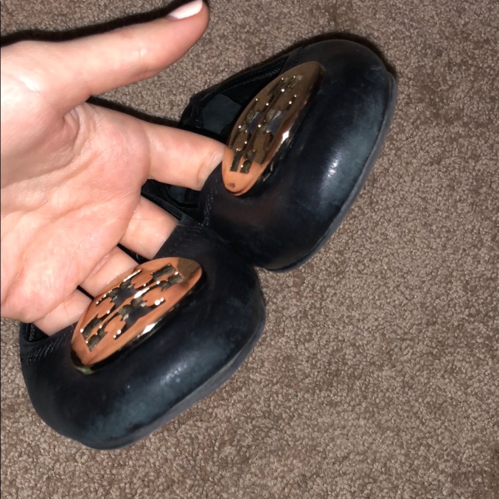 Tory Burch Flats Black with Gold - Picture 3 of 4